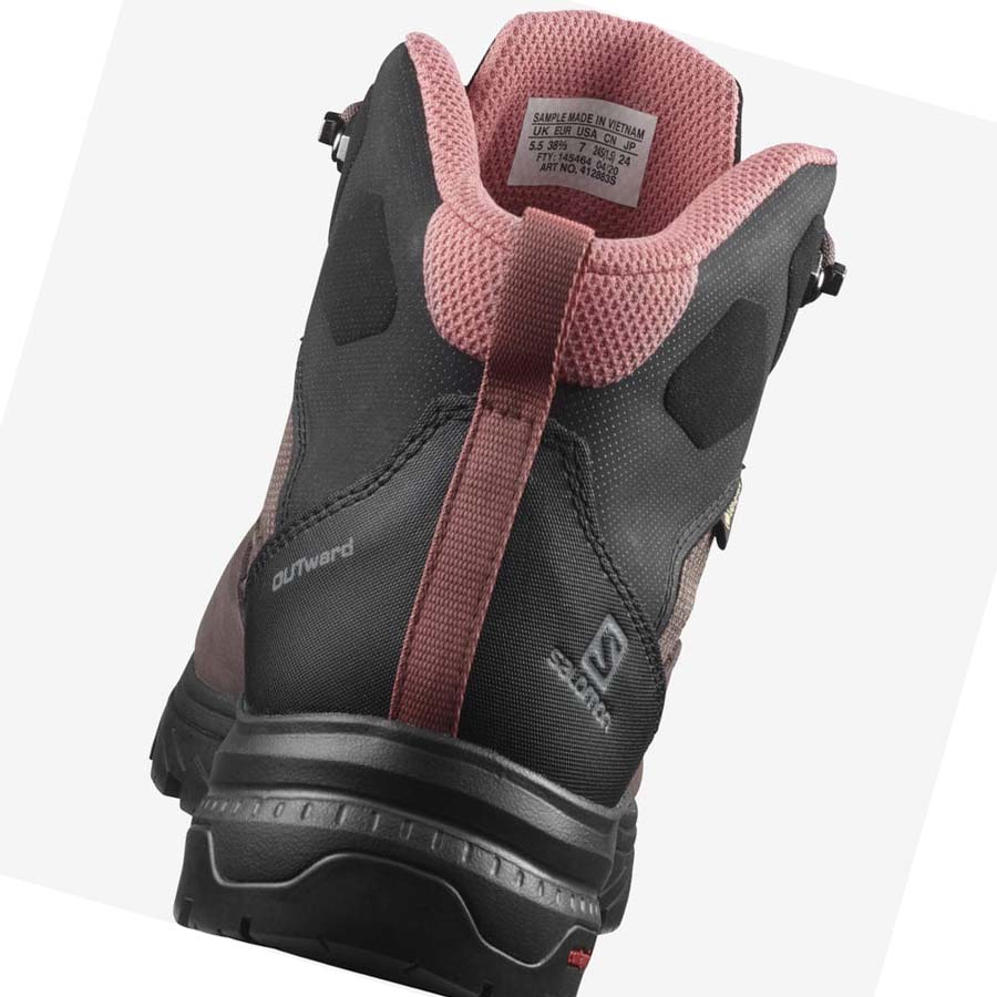 Salomon WoOUTWARD GORE-TEX Túracipő Női Barna | HU 2789DFM